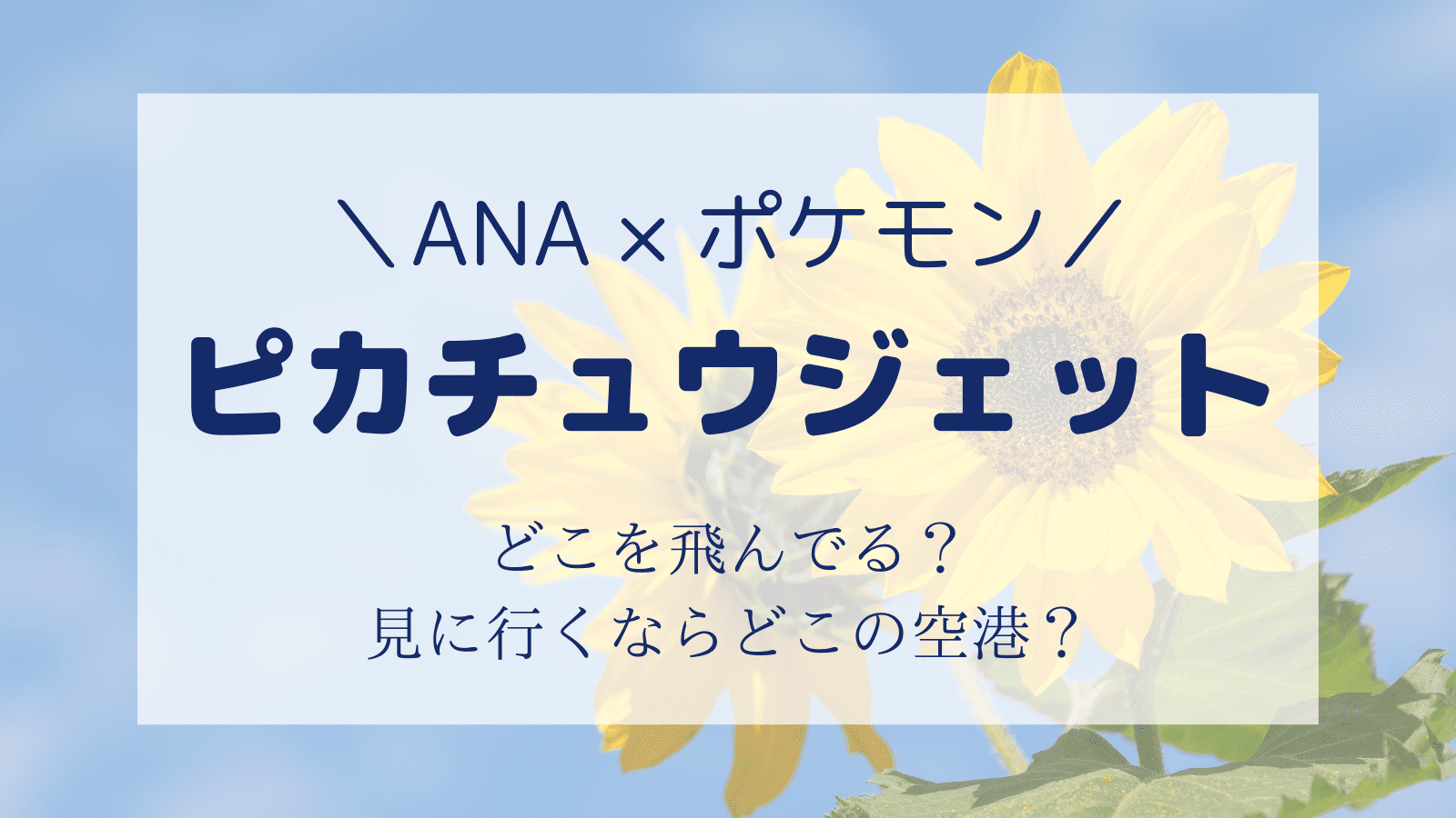 ANA×ポケモンピカチュウジェットNH飛行機に乗るには？運航スケジュールと見られる空港や路線