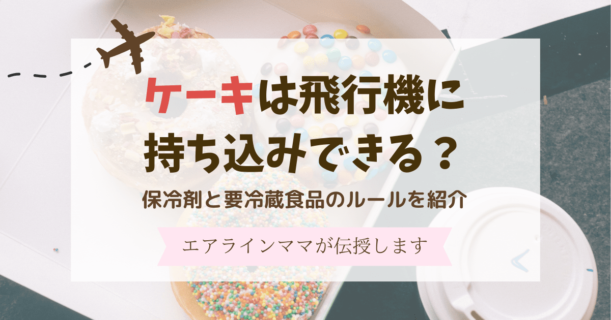 飛行機にケーキを持ち込みする方法！国内線での保冷剤を使ったルールを紹介