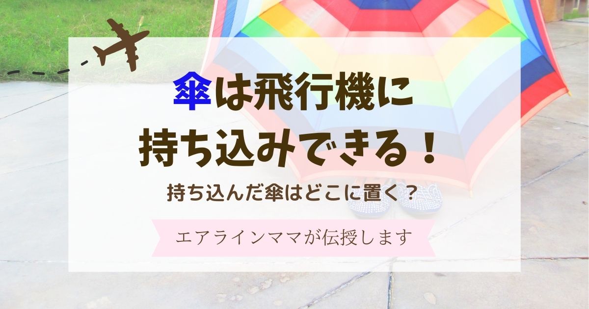 傘は飛行機に持ち込みできる！機内ではどこに置くのが正解？